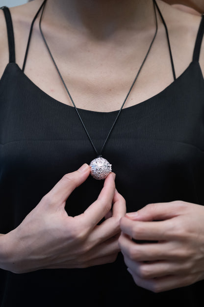 Harmony | Silver Locket Pendant with with Ancient Recipe Incense Bead