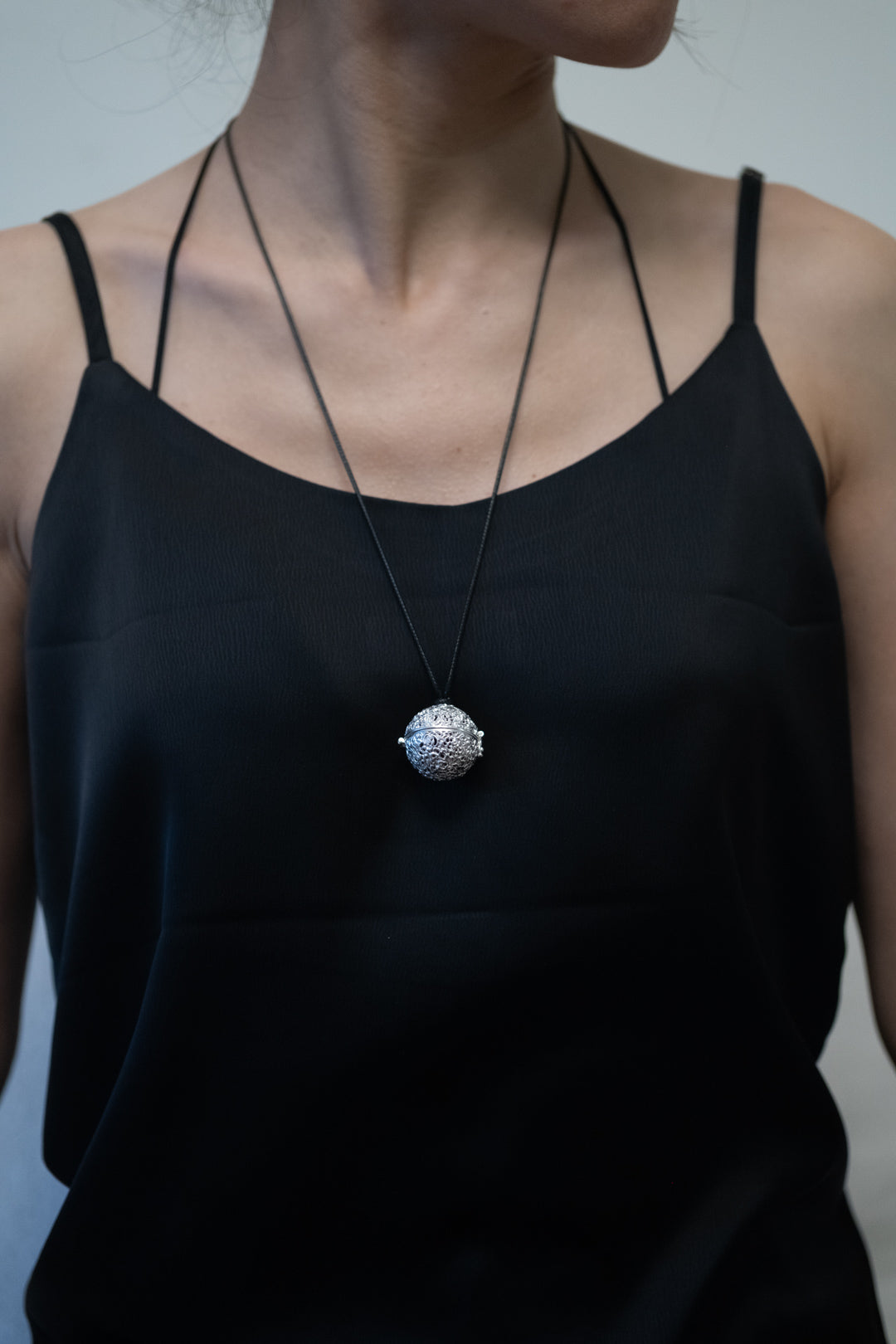 Harmony | Silver Locket Pendant with with Ancient Recipe Incense Bead