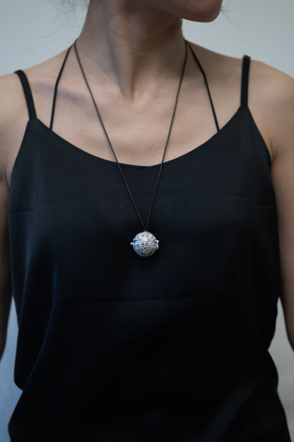 Harmony | Silver Locket Pendant with with Ancient Recipe Incense Bead