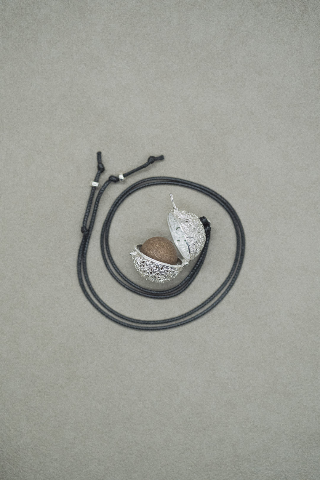 Harmony | Silver Locket Pendant with with Ancient Recipe Incense Bead