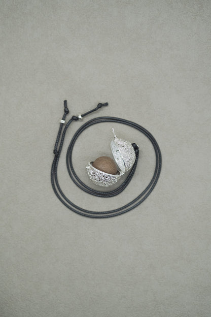 Harmony | Silver Locket Pendant with with Ancient Recipe Incense Bead