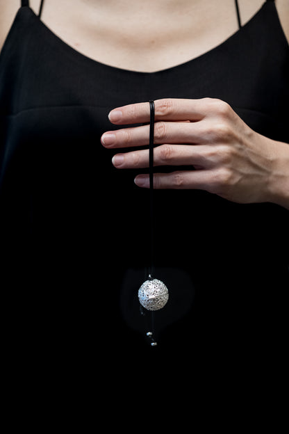 Harmony | Silver Locket Pendant with with Ancient Recipe Incense Bead