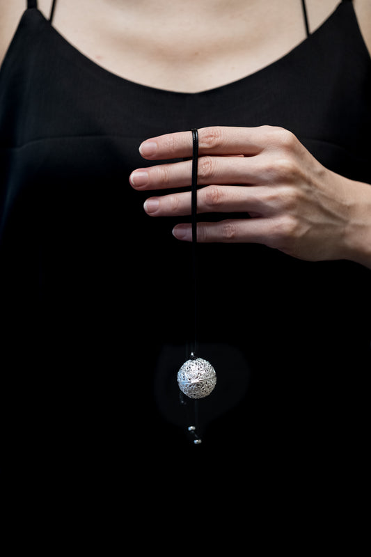 Harmony | Silver Locket Pendant with with Ancient Recipe Incense Bead