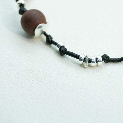 Harmony | The Dynasty Incense Bead Sterling Silver Cord Bracelet