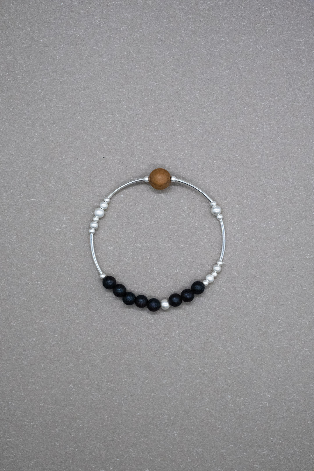 Purify & Flow｜Aged Sandalwood Centerpiece & Sterling Silver Bracelet