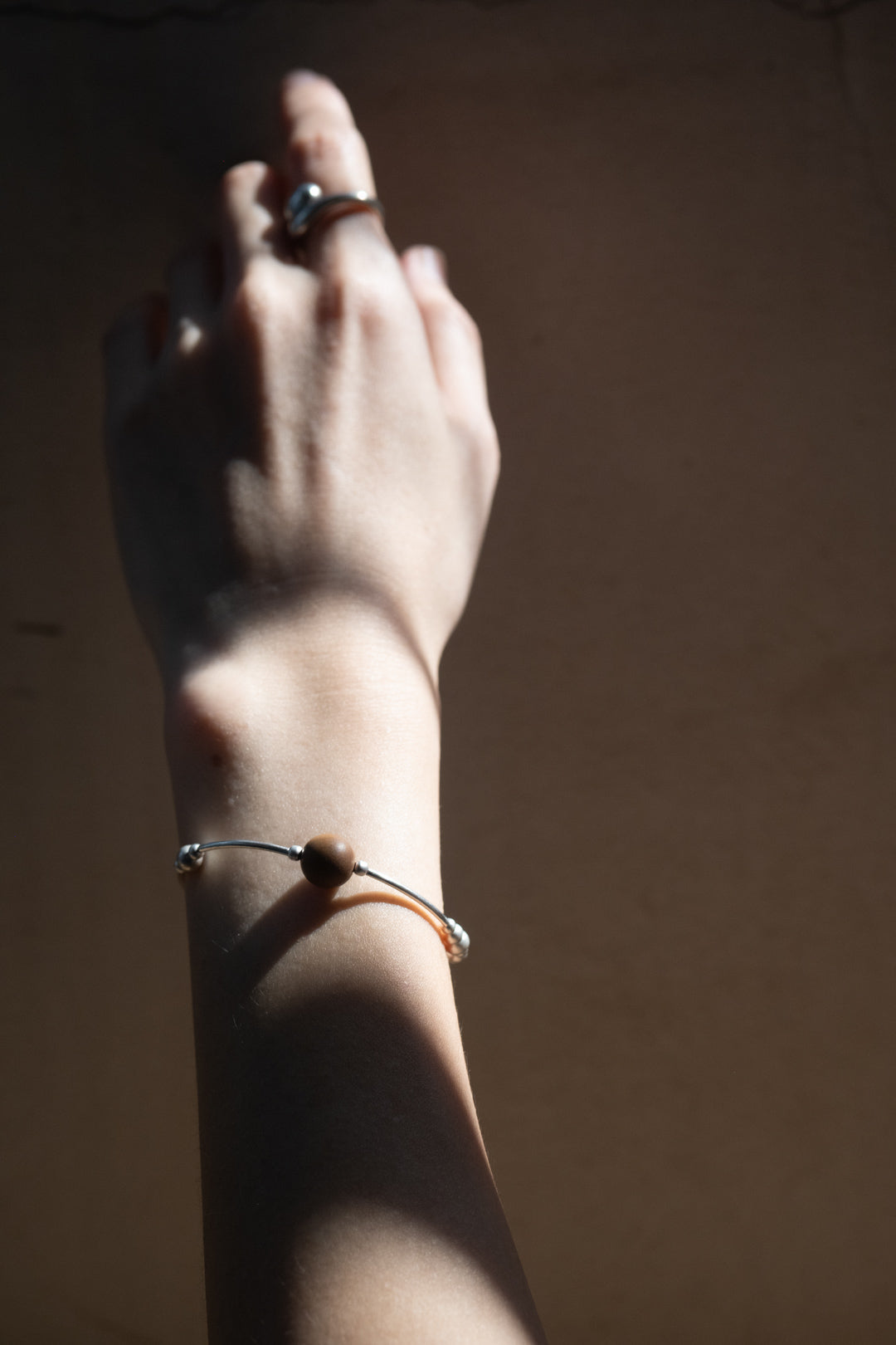 Purify & Flow｜Aged Sandalwood Centerpiece & Sterling Silver Bracelet