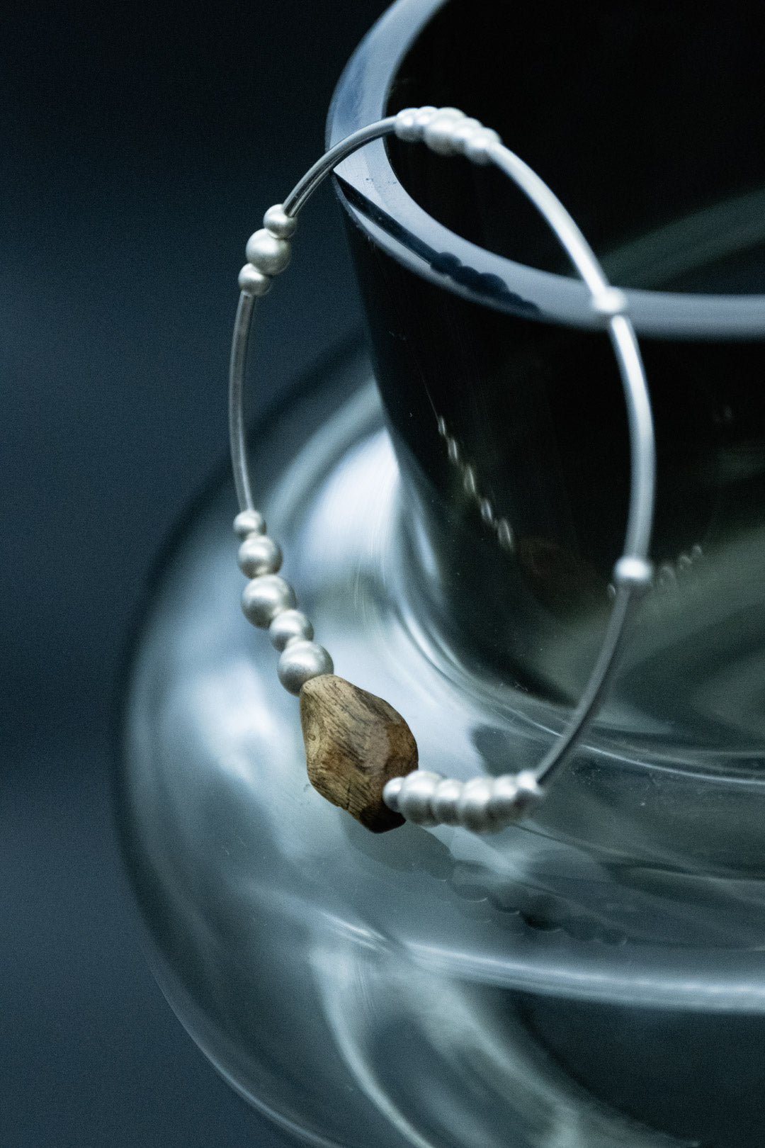 Purify & Flow | Raw Agarwood Centerpiece & Sterling Silver Bracelet