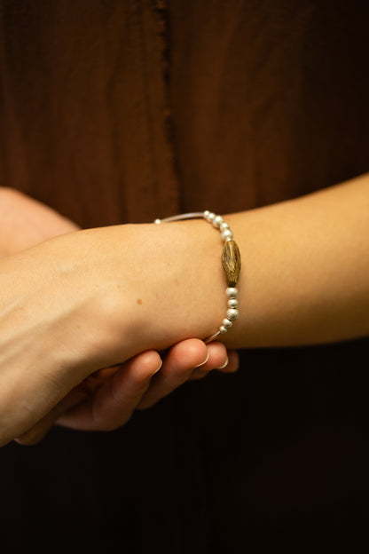 Purify & Flow | Raw Agarwood Centerpiece & Sterling Silver Bracelet